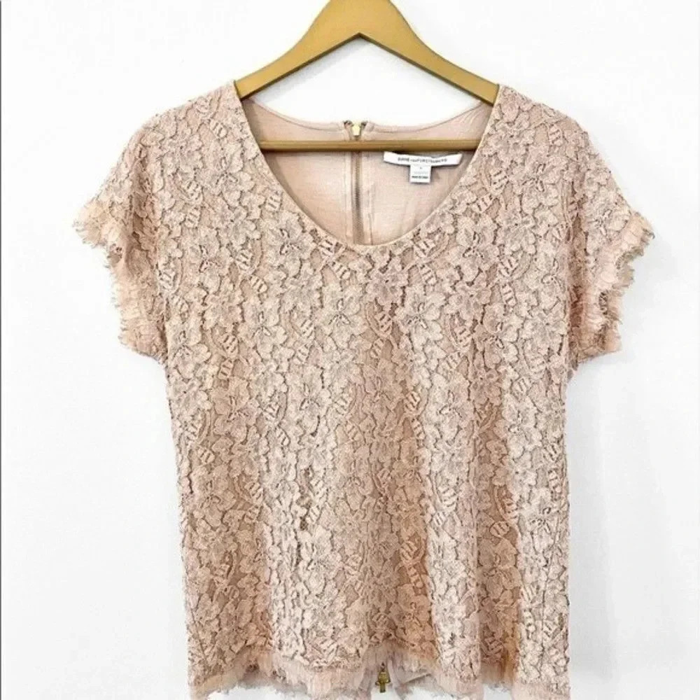 DVF Diane Von Furstenberg Cholula Lace Top